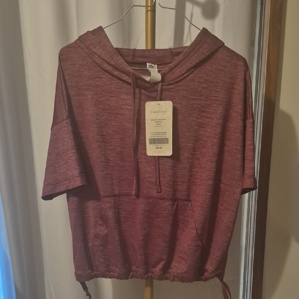 Fabletics NWT Short Sleeve Hoodie Size M